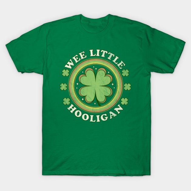 Wee Little Hooligan - Green Clover Funny Saint Patrick's Day T-Shirt by OrangeMonkeyArt